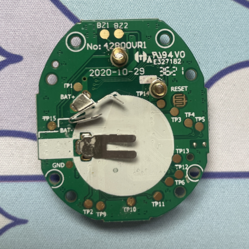 The back side of my tamagotchi's circuit board. or is it the front?